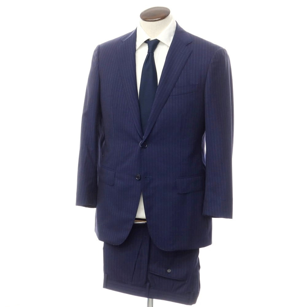 [Used] Green Label Relaxing Wool Striped 2-Button Suit Navy [48] [Condition Rank B] [Men&