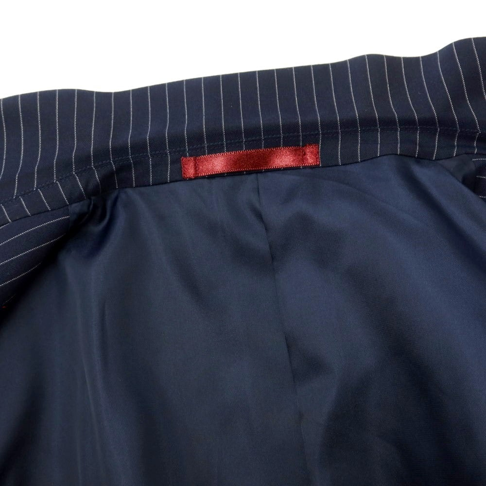 [Used] KANSAI YAMAMOTO Polyester wool striped 2 button suit Navy x White [96AB5] [Condition Rank B] [Men&