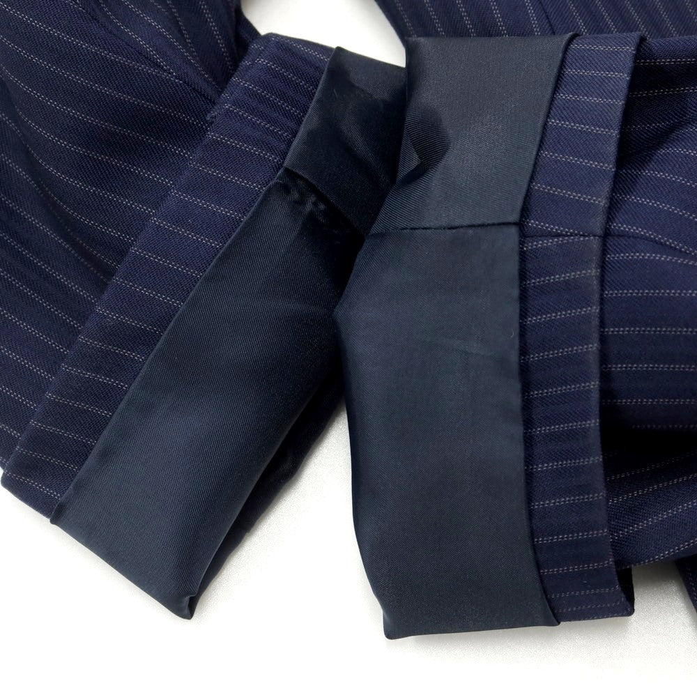 [Used] KANSAI YAMAMOTO Polyester wool striped 2 button suit, navy [96AB5] [Condition rank B] [Men&