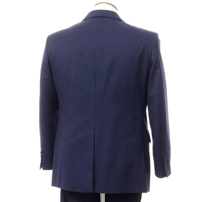 [Used] KANSAI YAMAMOTO Polyester wool striped 2 button suit, navy [96AB5] [Condition rank B] [Men&