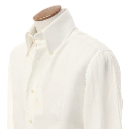 [Used] Stefano Branchini Linen Hand Stitched Shirt Off White [39] [Condition Rank C] [Men&