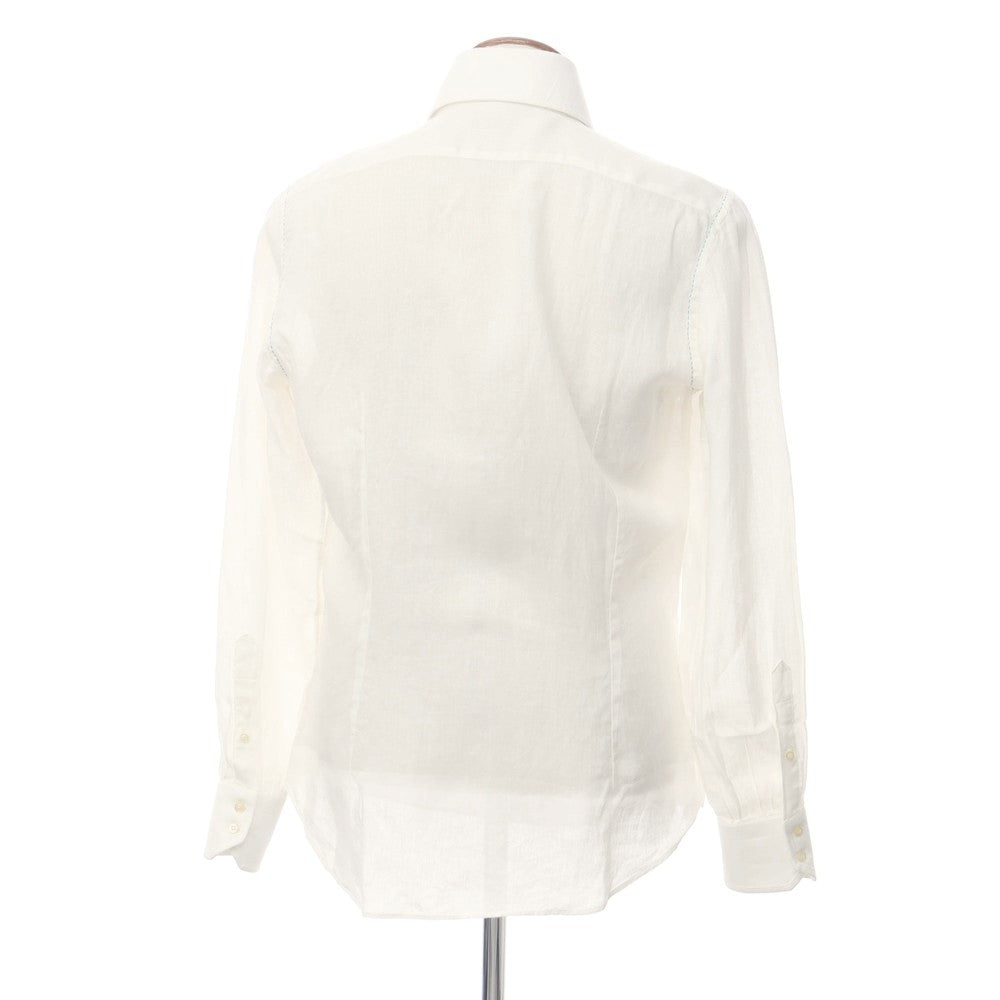 [Used] Stefano Branchini Linen Hand Stitched Shirt Off White [39] [Condition Rank C] [Men&