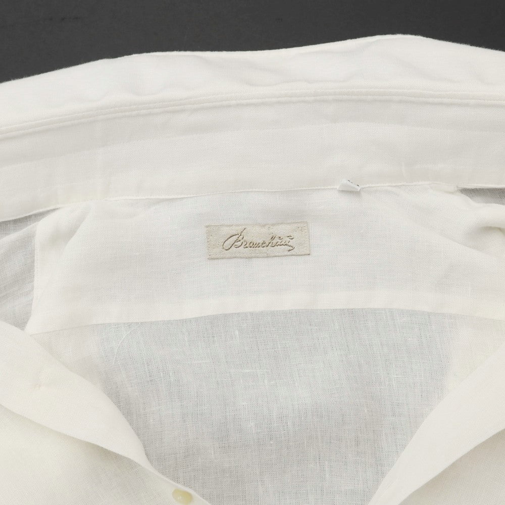 [Used] Stefano Branchini Linen Hand Stitched Shirt Off White [39] [Condition Rank C] [Men&