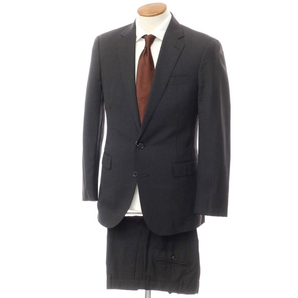 [Used] Polo Ralph Lauren Wool Striped 2-Button Suit Charcoal Gray x White [38] [Condition Rank C] [Men&