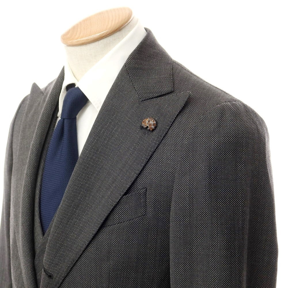 [Used] Gabriele Pasini wool three-piece three-button suit, black x white [42] [Condition Rank C] [Men&