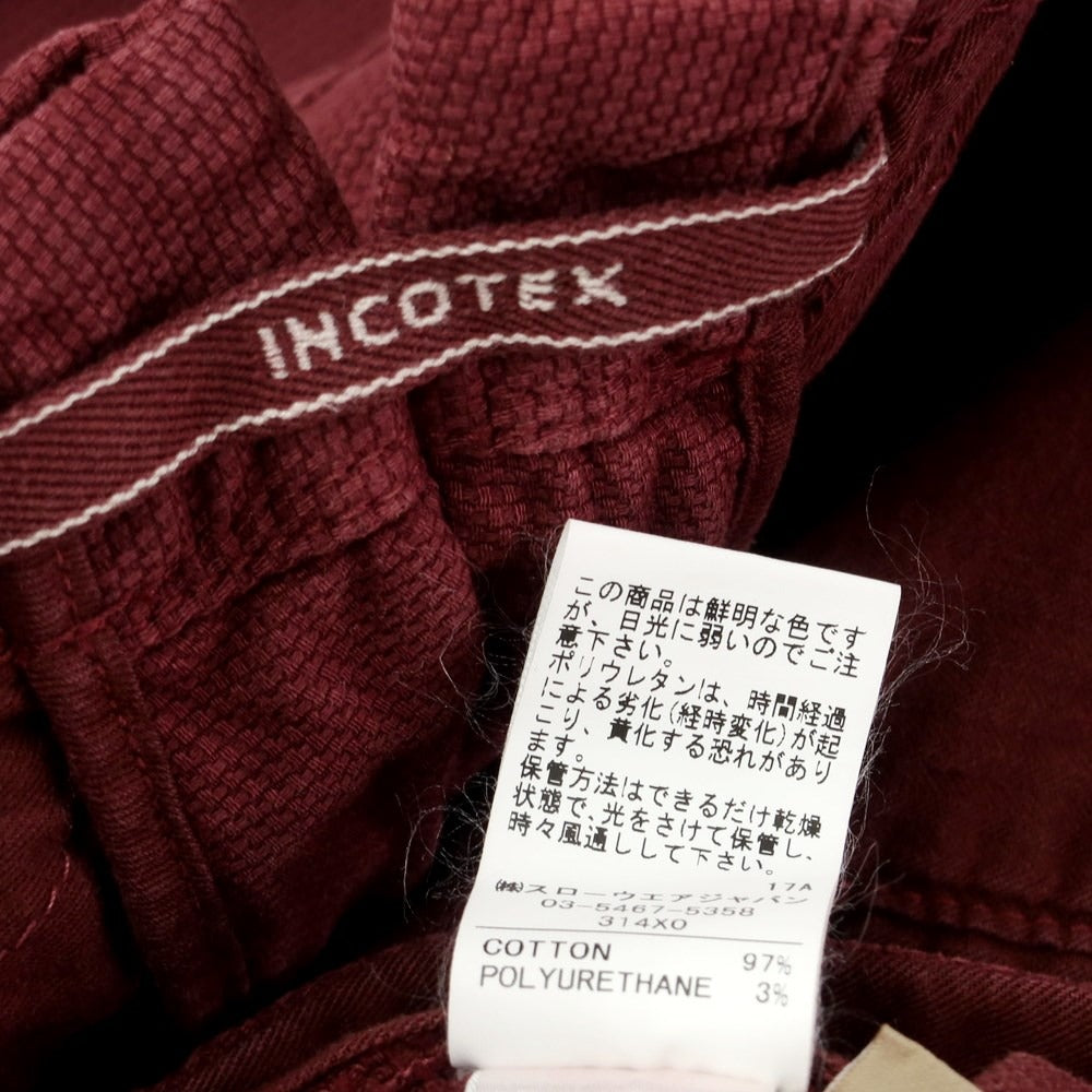 [Used] INCOTEX Cotton Casual Slacks Pants Wine Red [31] [Condition Rank B] [Men&