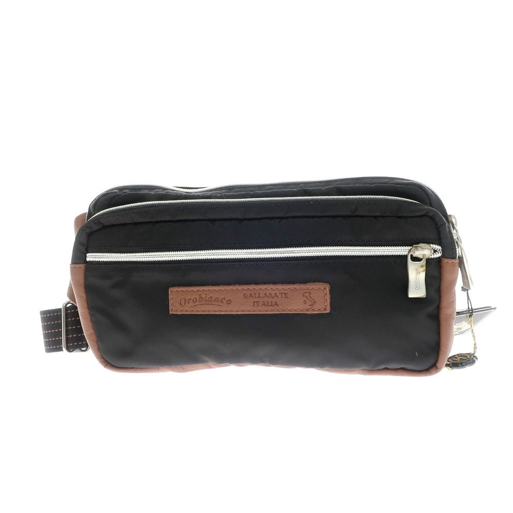 [Used] Orobianco Nylon Waist Bag Black x Brown [Condition Rank A] [Men&