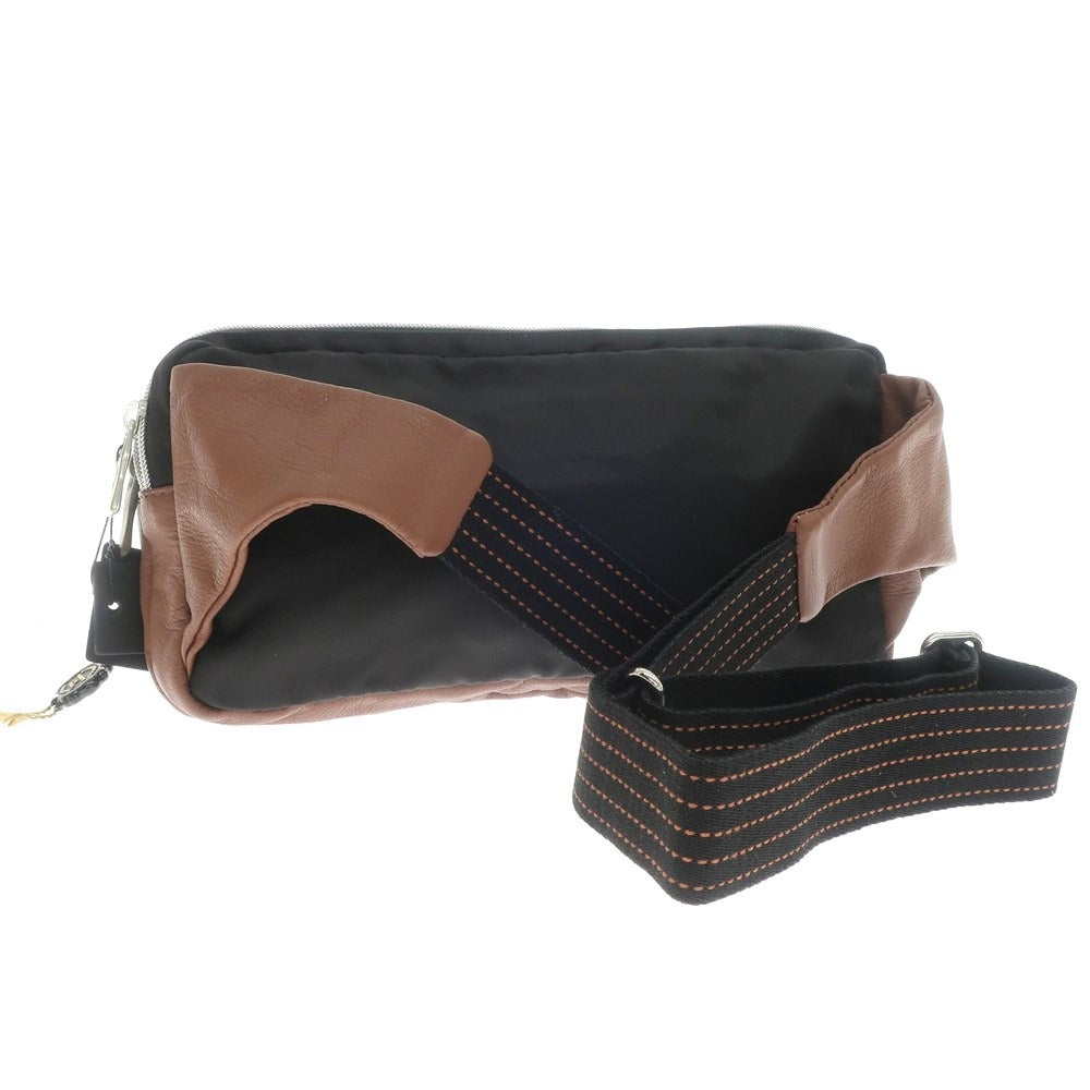 [Used] Orobianco Nylon Waist Bag Black x Brown [Condition Rank A] [Men&