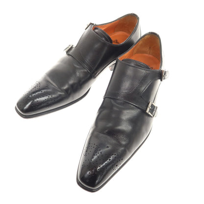 [Used] Santoni Calf Leather Double Monk Dress Shoes Black [Size 5 1/2] [BLK] [S/S/A/W] [Condition Rank B] ​​[Men&