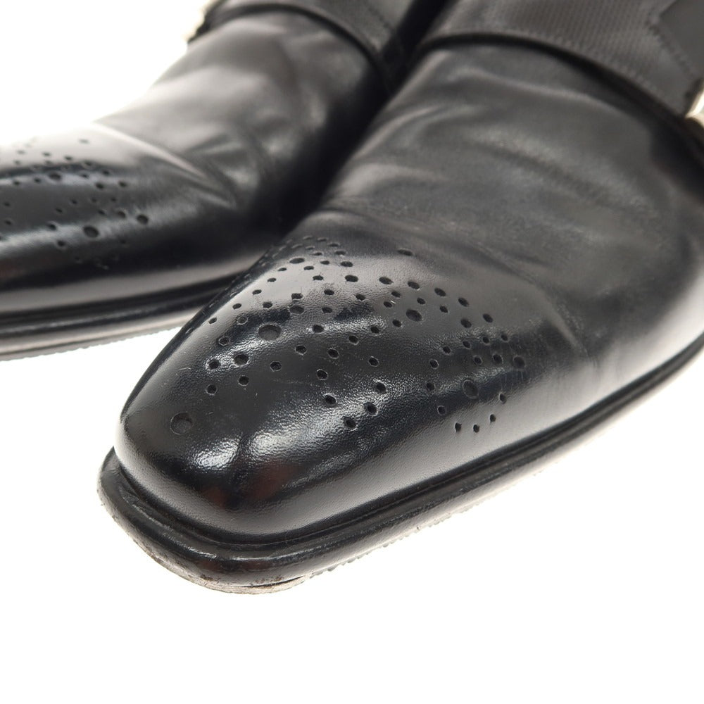 [Used] Santoni Calf Leather Double Monk Dress Shoes Black [Size 5 1/2] [BLK] [S/S/A/W] [Condition Rank B] ​​[Men&