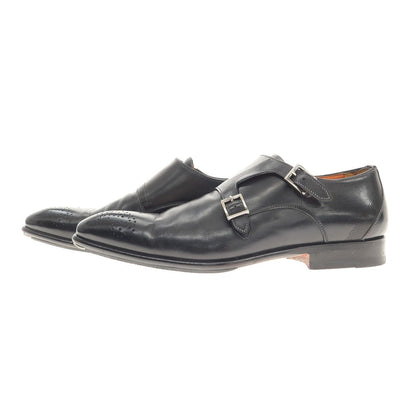 [Used] Santoni Calf Leather Double Monk Dress Shoes Black [Size 5 1/2] [BLK] [S/S/A/W] [Condition Rank B] ​​[Men&