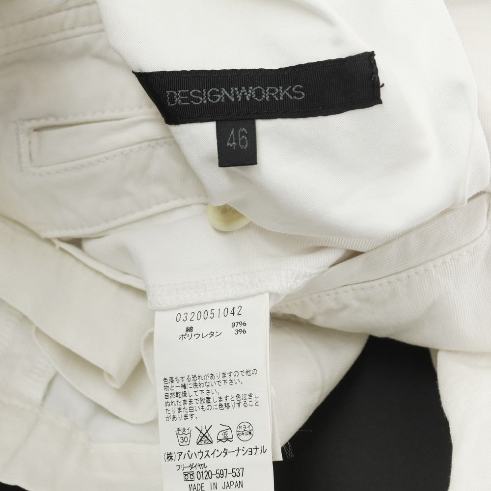 [Used] DESIGNWORKS Cotton Shorts White [46] [Condition Rank D] [Men&