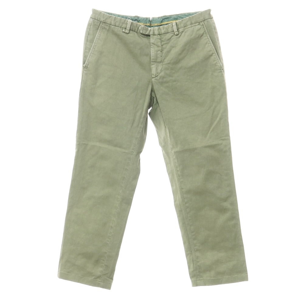 [Used] SANTANIELLO Cotton Casual Slacks Pants Green [48] [Condition Rank C] [Men&