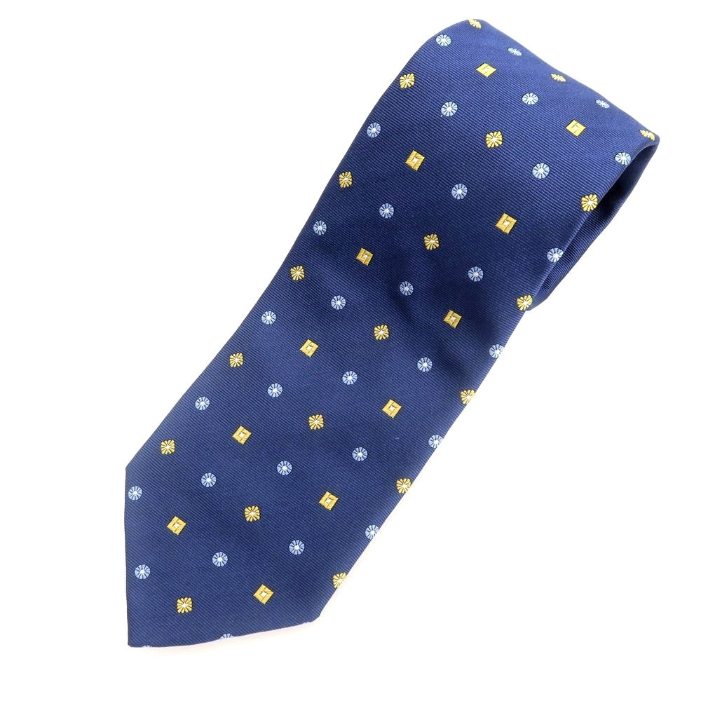 [Used] Makers Shirt Kamakura Kamakura Komon Tri-Fold Silk Tie Dark Blue [Condition Rank B] [Men&