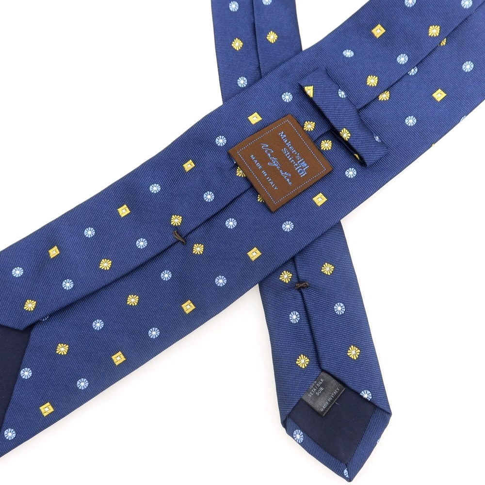 [Used] Makers Shirt Kamakura Kamakura Komon Tri-Fold Silk Tie Dark Blue [Condition Rank B] [Men&