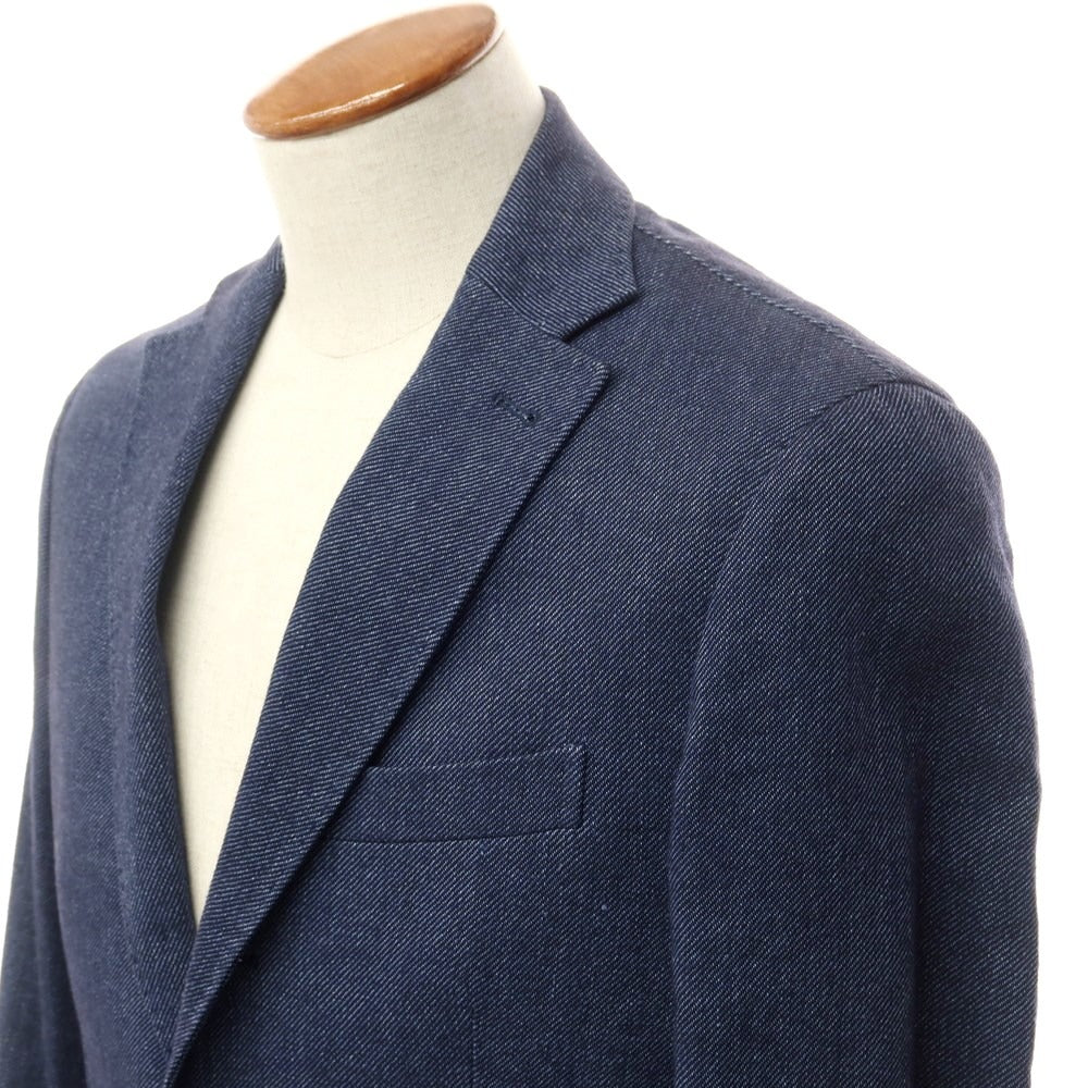 [Used] Cantarelli Linen Cotton 3B Casual Jacket Navy [46] [Condition Rank B] [Men&