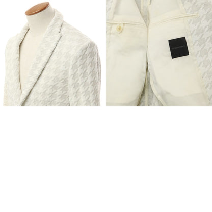 [Used] DESIGNWORKS polyester cotton knit 2B casual jacket white x beige [46] [Condition rank D] [Men&