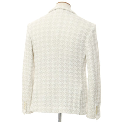 [Used] DESIGNWORKS polyester cotton knit 2B casual jacket white x beige [46] [Condition rank D] [Men&