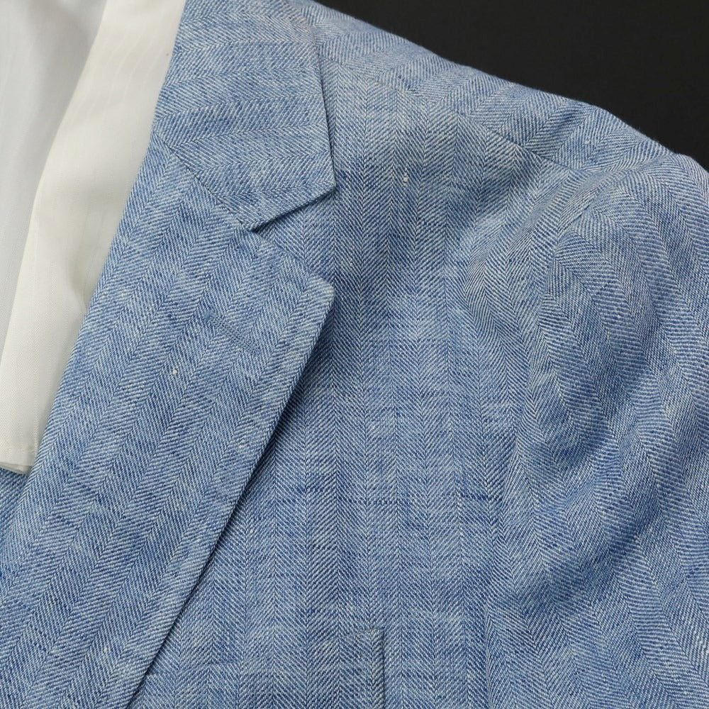 [Used] Pal Zileri Linen Herringbone 2B Casual Jacket Blue [48] [Condition Rank D] [Men&