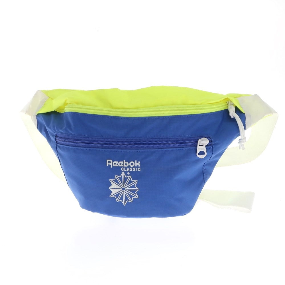 [Used] Reebok Nylon Waist Bag Blue x Neon Yellow [Condition Rank B] [Men&