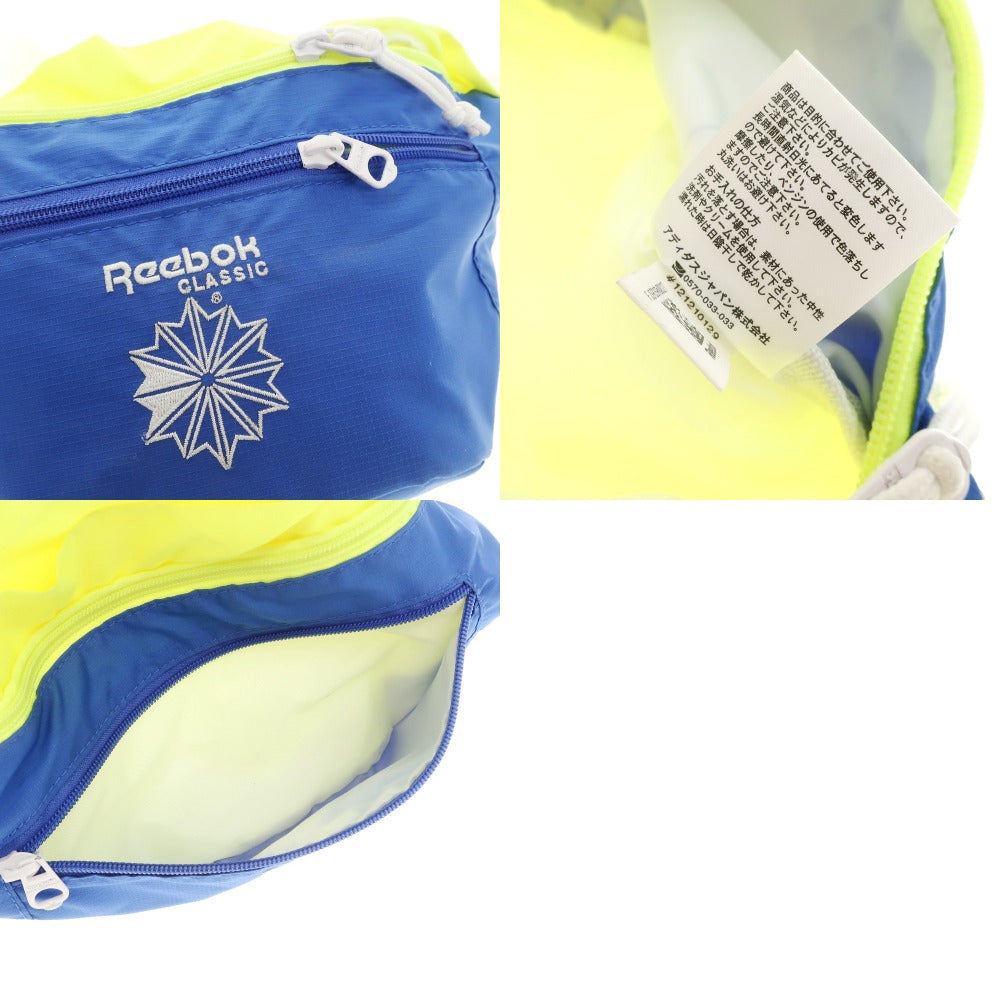 [Used] Reebok Nylon Waist Bag Blue x Neon Yellow [Condition Rank B] [Men&