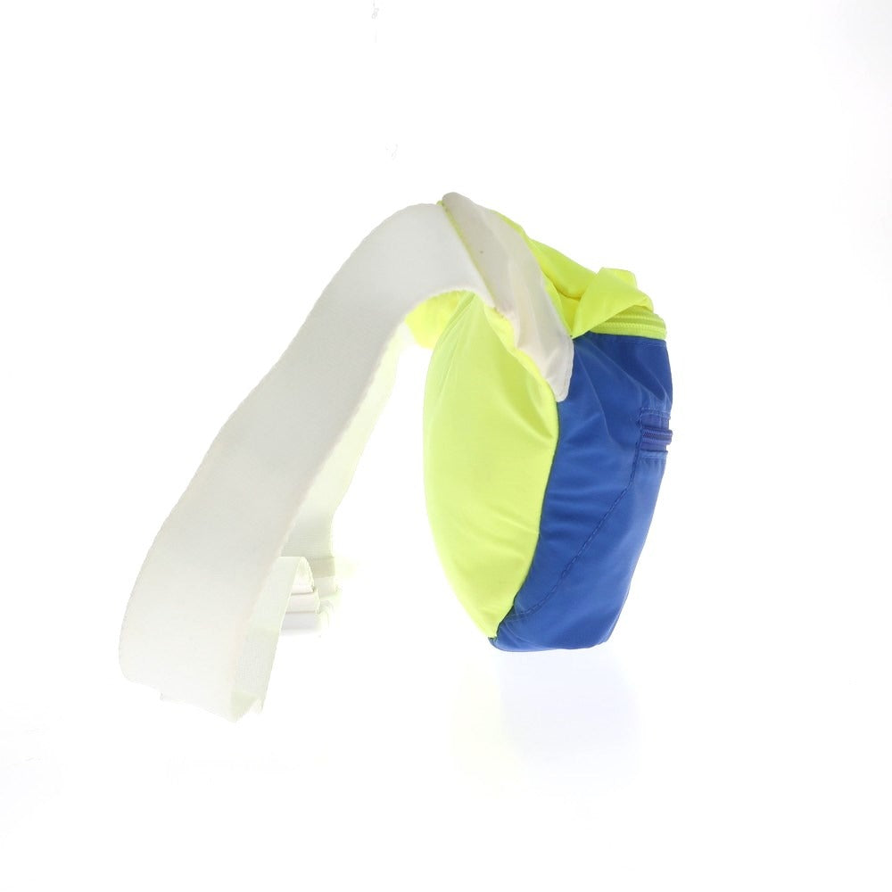 [Used] Reebok Nylon Waist Bag Blue x Neon Yellow [Condition Rank B] [Men&