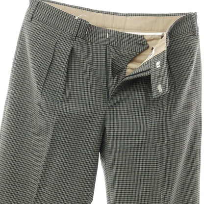 [Used] PT TORINO TREDICI Wool Check Casual Slacks Pants Gray x Black x Olive [48] [Condition Rank A] [Men&