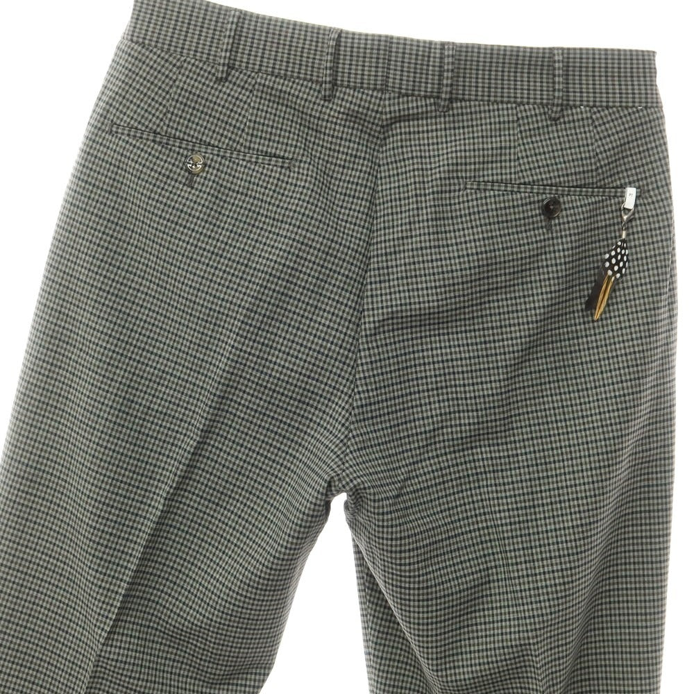 [Used] PT TORINO TREDICI Wool Check Casual Slacks Pants Gray x Black x Olive [48] [Condition Rank A] [Men&