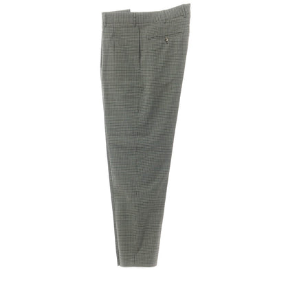 [Used] PT TORINO TREDICI Wool Check Casual Slacks Pants Gray x Black x Olive [48] [Condition Rank A] [Men&