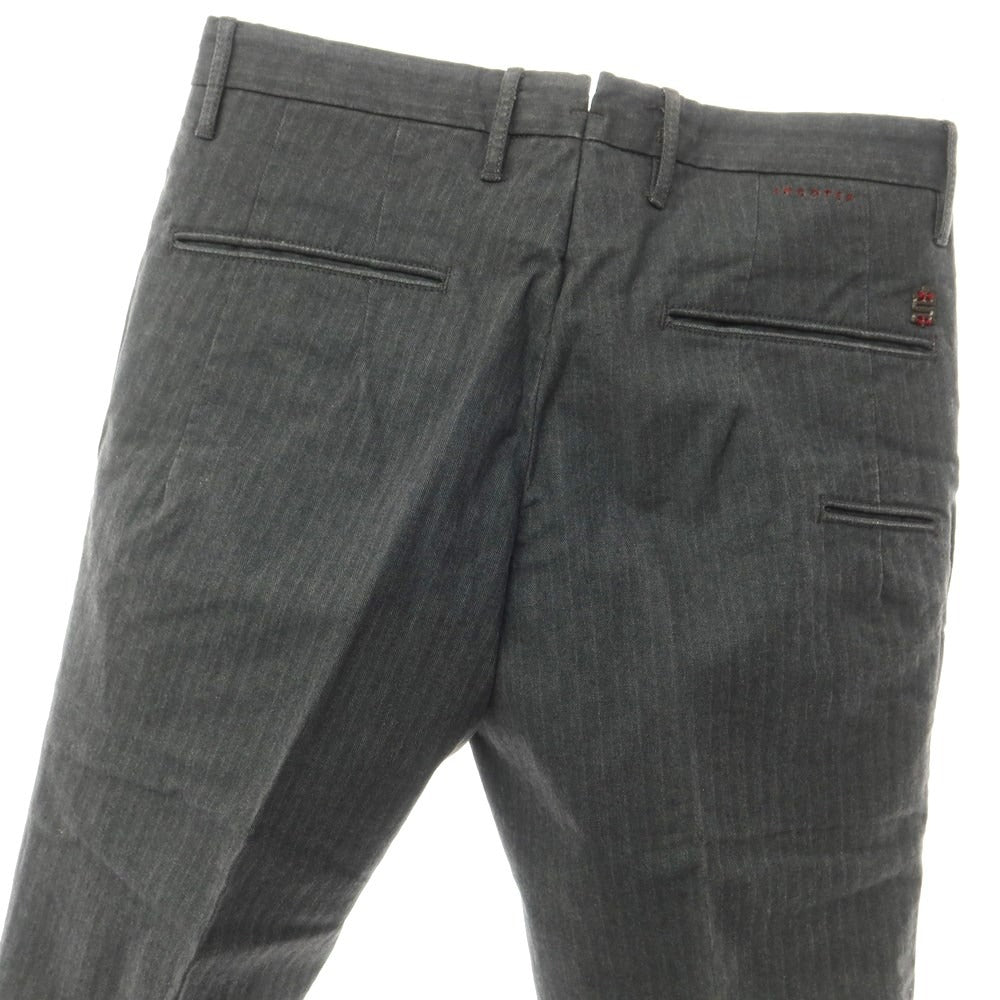 [Used] INCOTEX Cotton Herringbone Casual Slacks Pants Gray [31] [Condition Rank B] [Men&