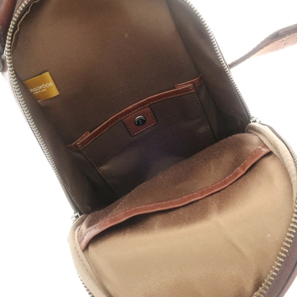 [Used] HERGOPOCH Leather One Shoulder Bag Brown [Condition Rank B] [Men&