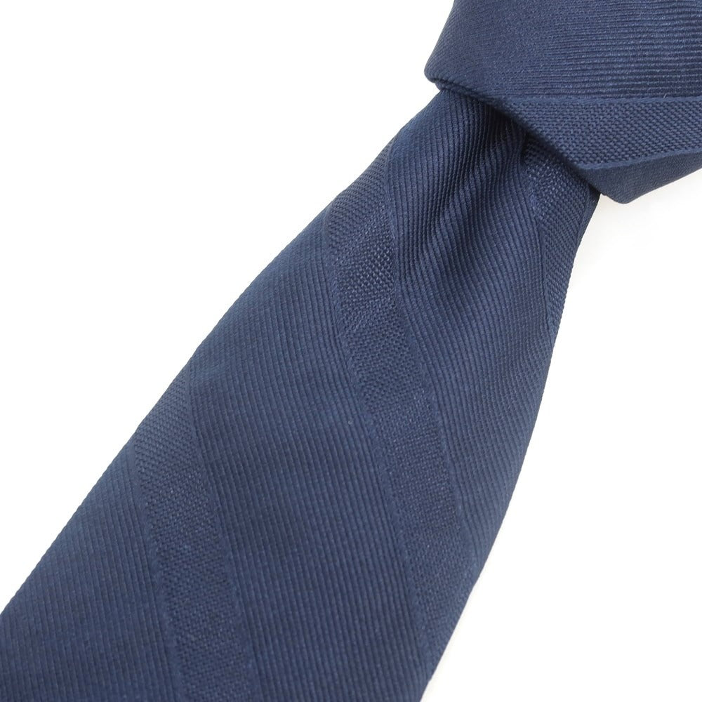 [Used] Brewer Shadow Stripe Tri-Fold Silk Tie Navy [Condition Rank B] [Men&