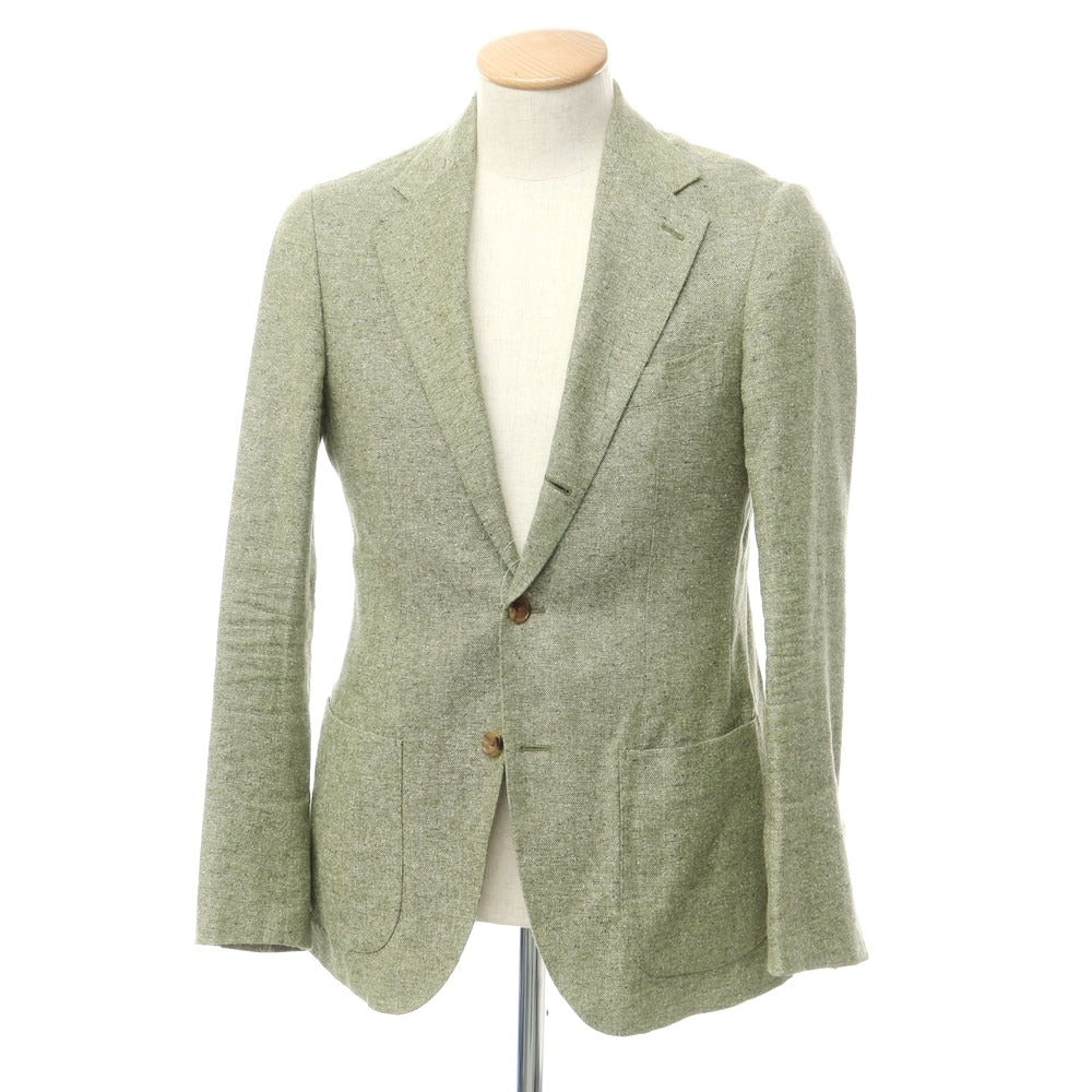 [Used] EDIFICE Silk Linen Cotton 3B Casual Jacket Green [44] [Condition Rank C] [Men&