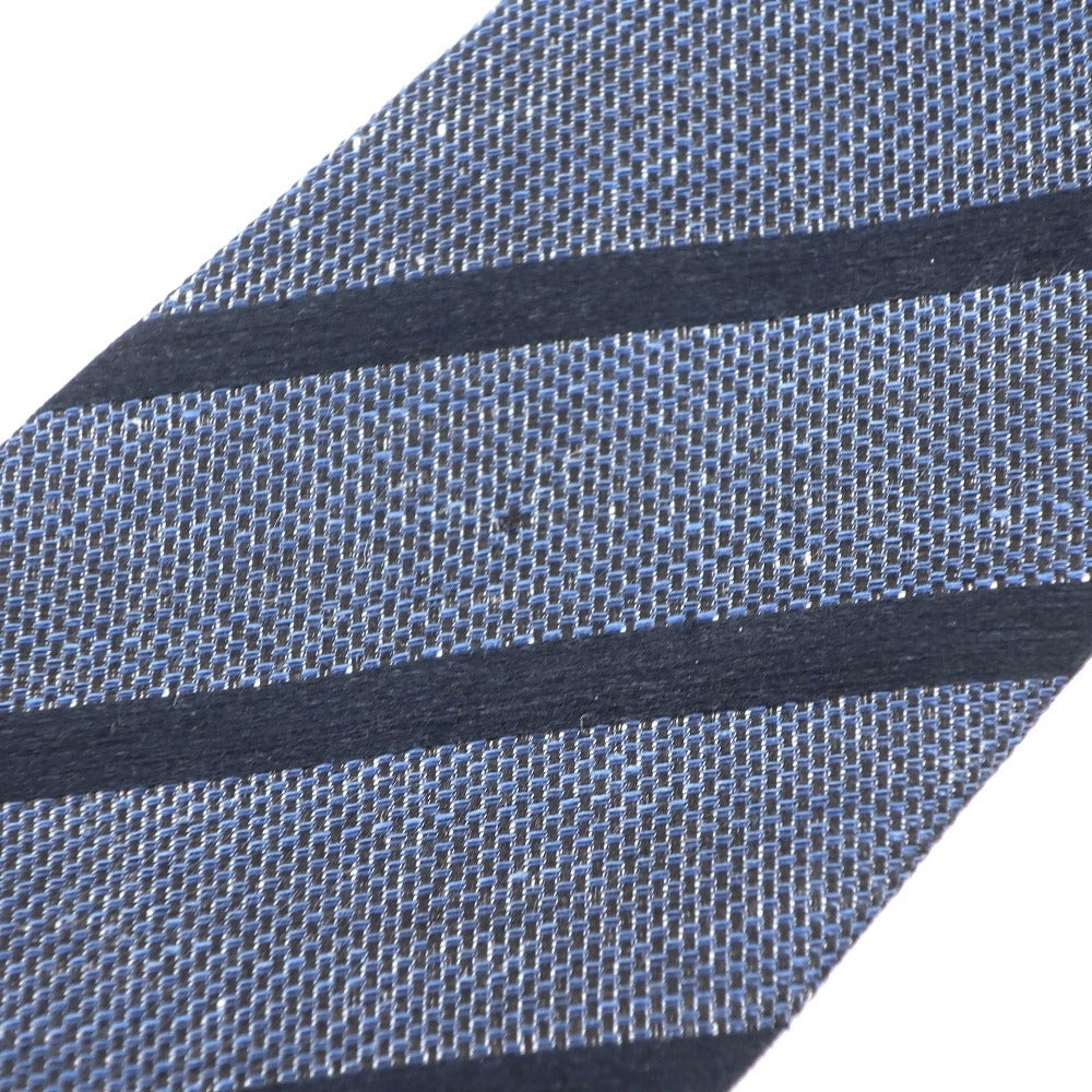 [Used] Stefano Bigi Linen Silk Striped Tie Navy [Condition Rank B] [Men&