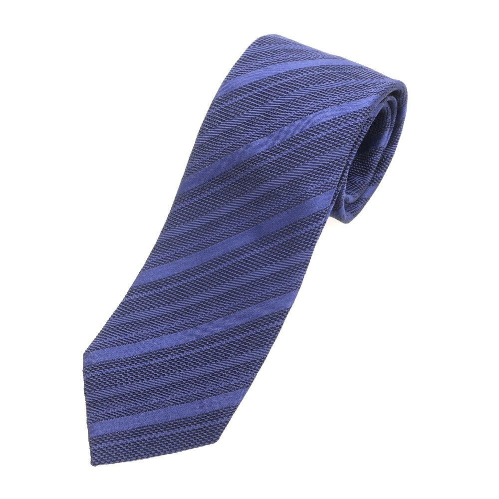 [Used] CRICKET Silk Striped Tie Navy [Condition Rank B] [Men&