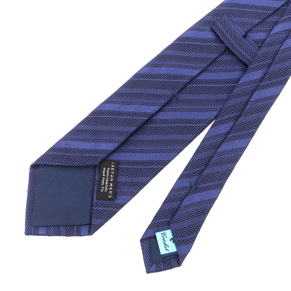 [Used] CRICKET Silk Striped Tie Navy [Condition Rank B] [Men&