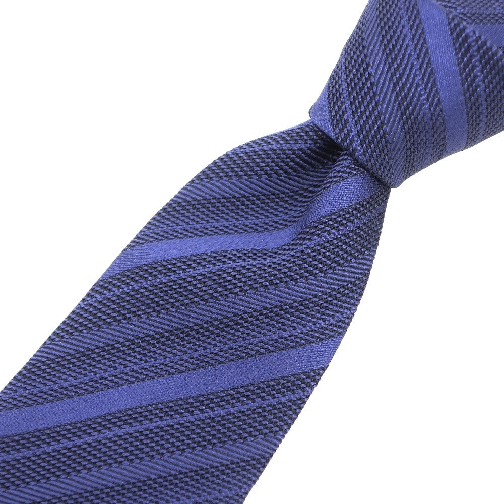 [Used] CRICKET Silk Striped Tie Navy [Condition Rank B] [Men&