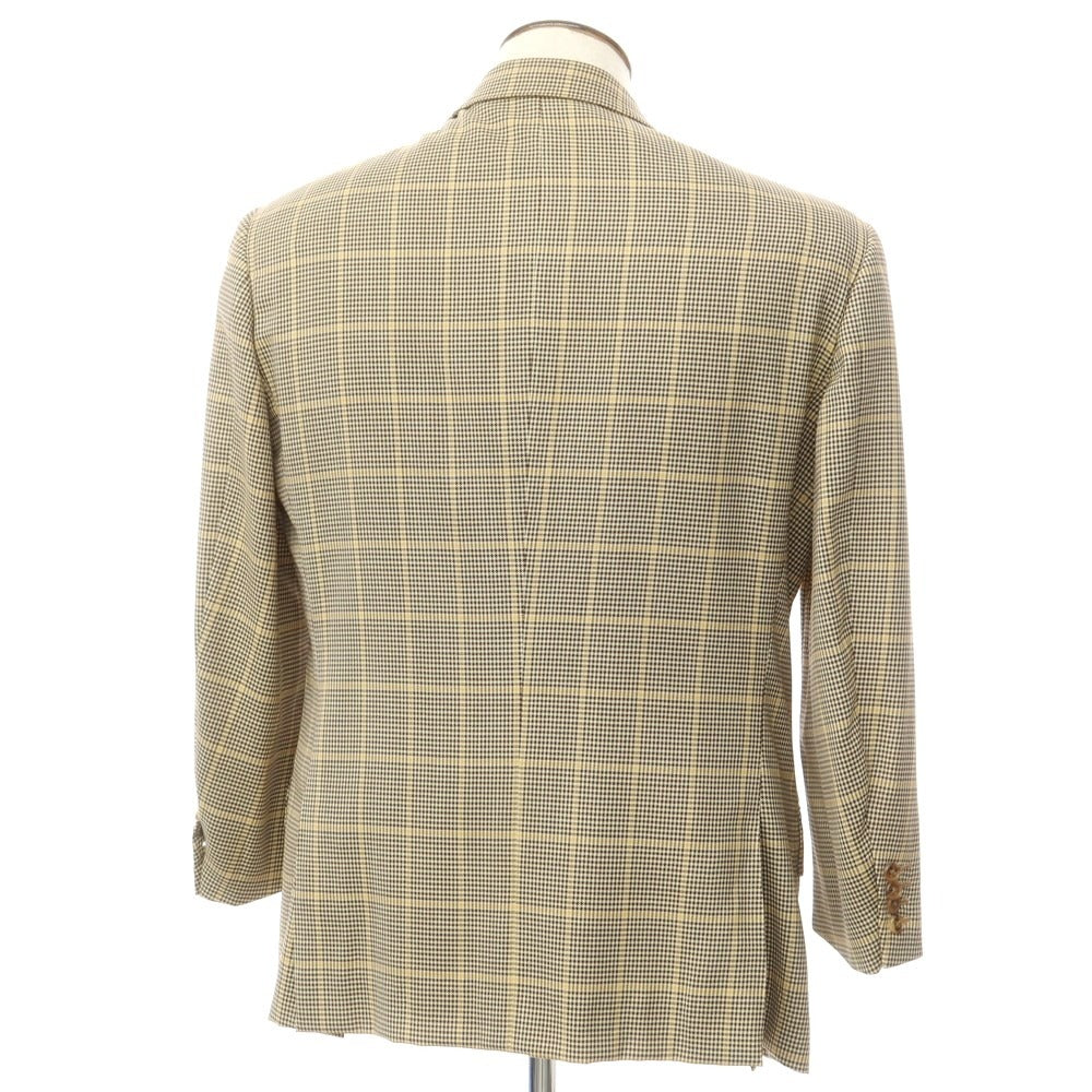 [Used] Barneys New York Houndstooth wool tailored jacket, cream x brown x yellow [No size indicated (L)] [Condition rank: D] [Men&