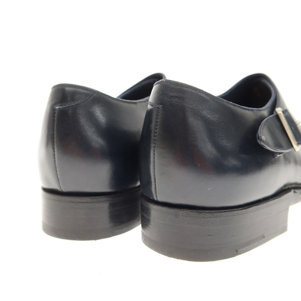 [Used] [Unused] Silvano Lattanzi CAVALLERESCO special order rivegauche single monk dress shoes dark navy [Size 6 1/2] [NVY] [S/S/A/W] [Condition Rank S] [Men&