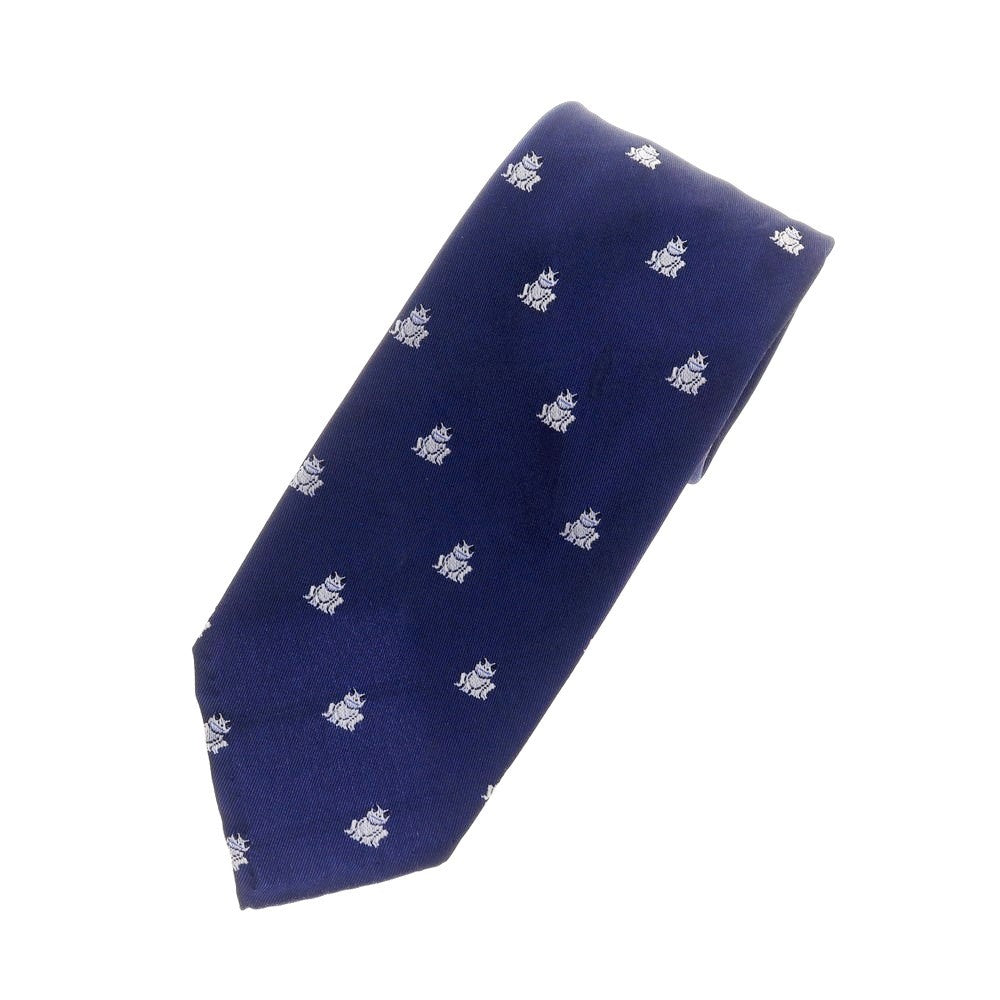 【中古】タイユアタイ TIE YOUR TIE セッテピエゲ シルク 小紋柄ネクタイ ネイビー【 － 】【 状態ランクB 】【 メンズ 】