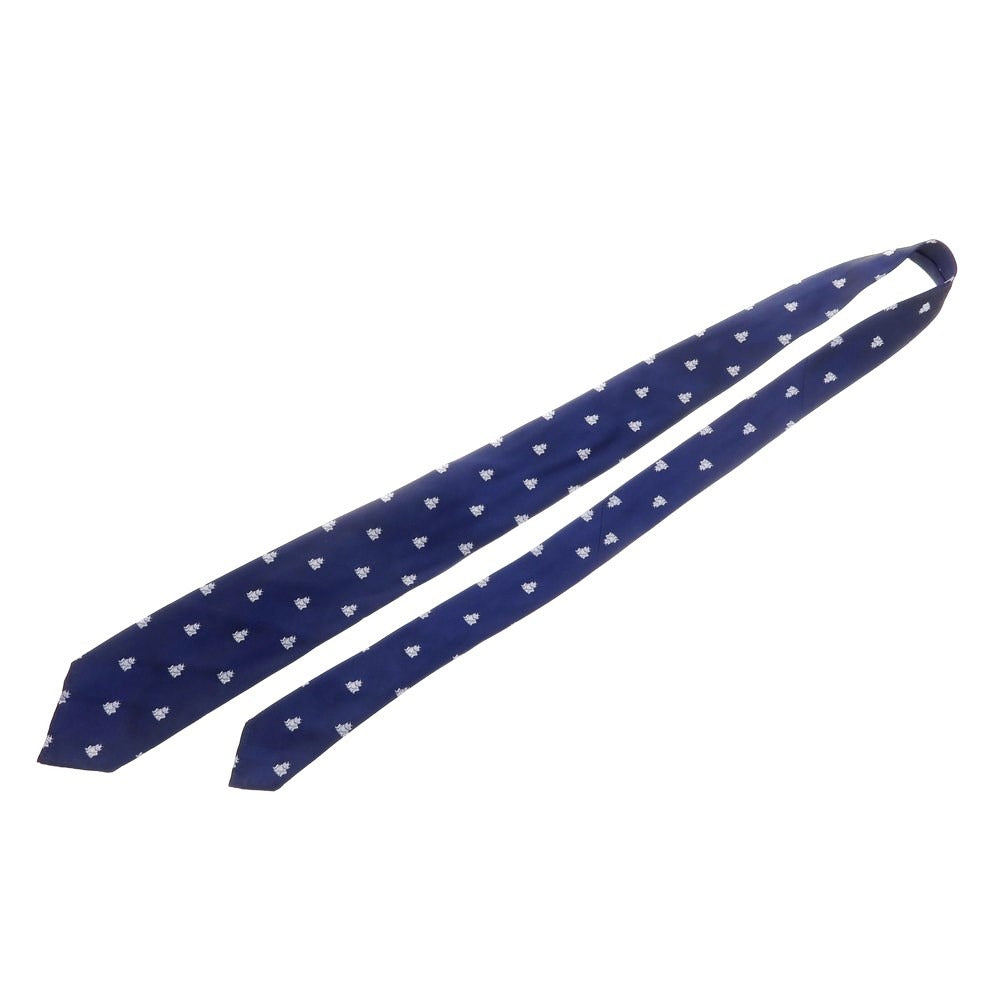 [Used] TIE YOUR TIE Sette Pieghe Silk Small Pattern Necktie Navy [-] [Condition Rank B] ​​[Men&