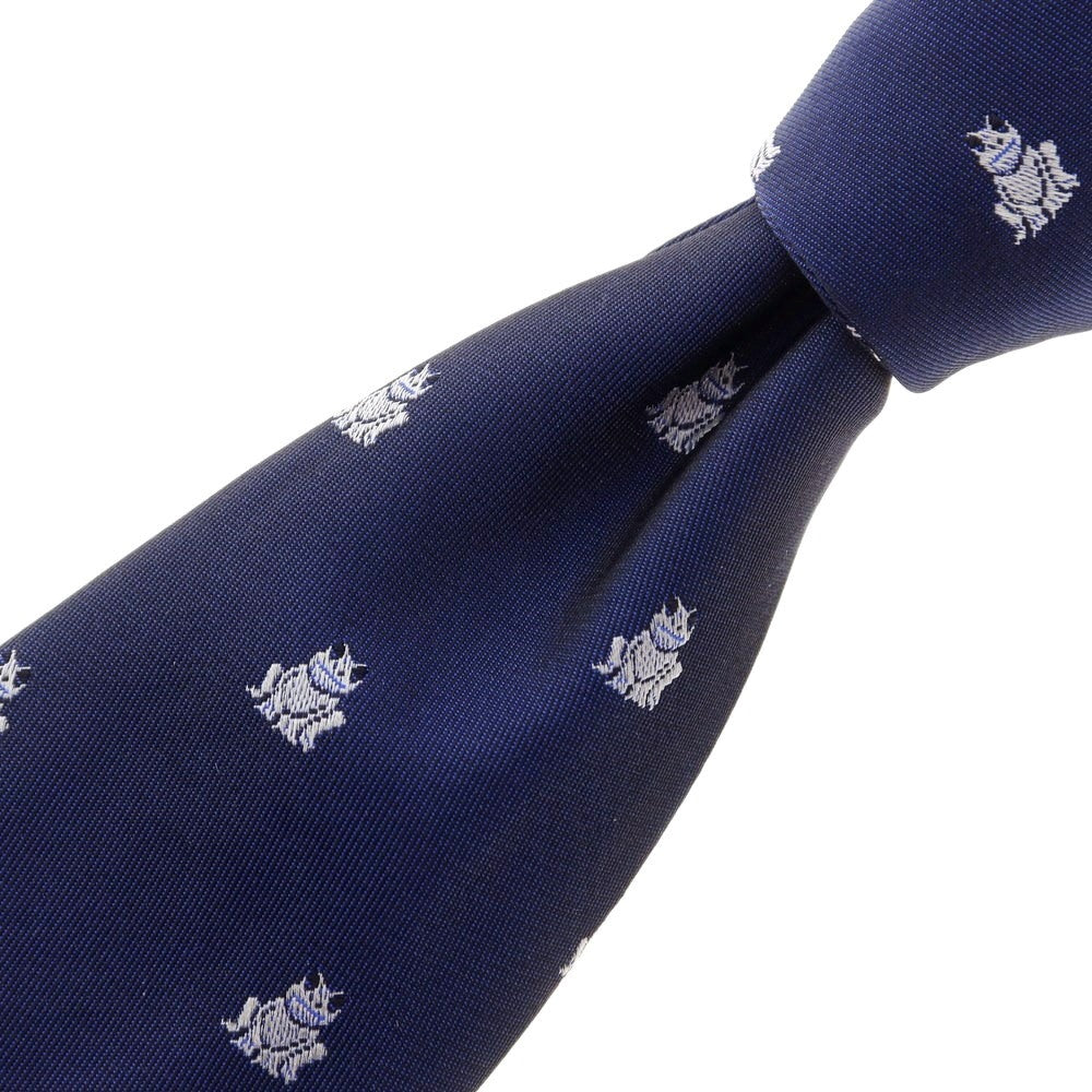 [Used] TIE YOUR TIE Sette Pieghe Silk Small Pattern Necktie Navy [-] [Condition Rank B] ​​[Men&