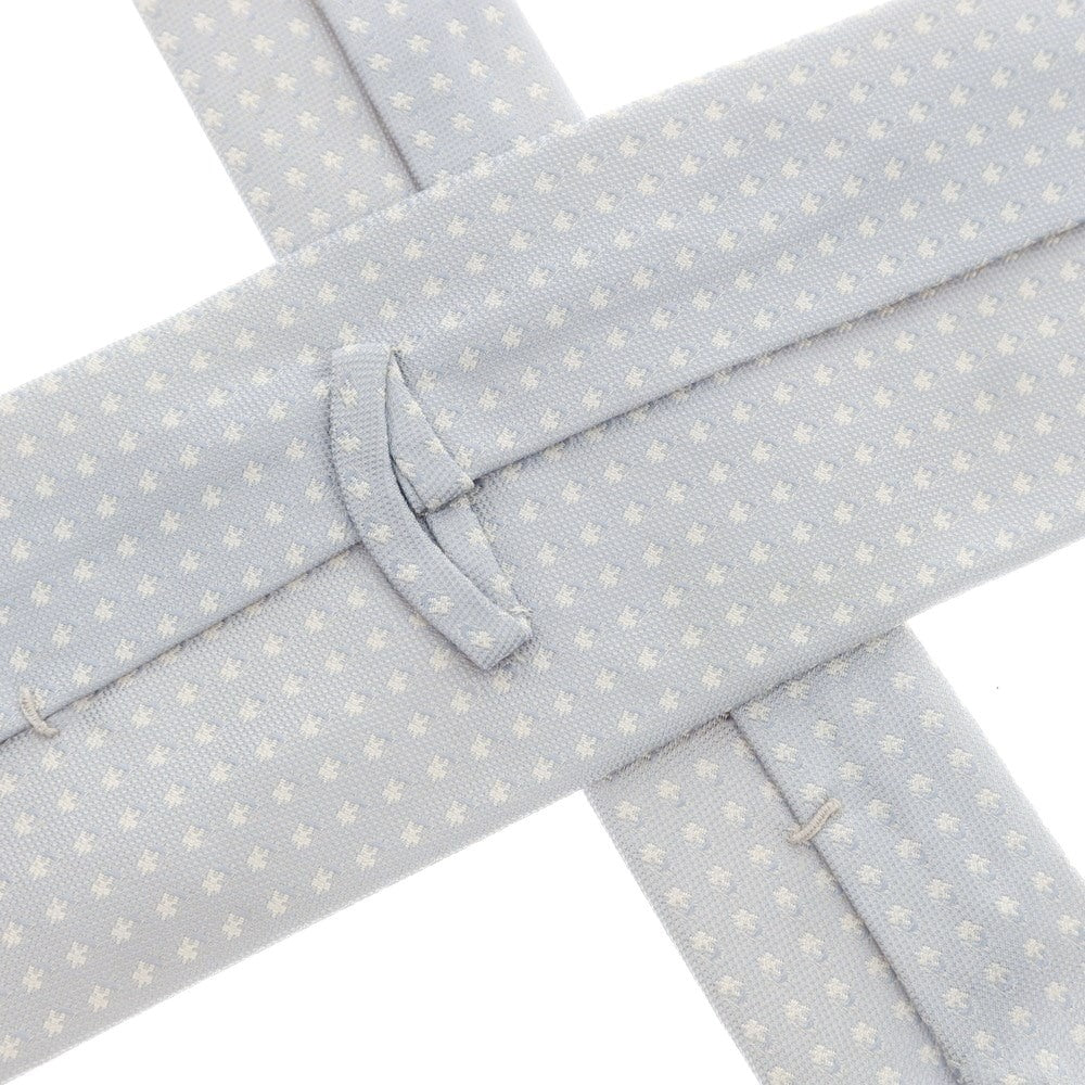 【中古】タイユアタイ TIE YOUR TIE シルク 小紋柄ネクタイ ライトブルーxホワイト【 状態ランクB 】【 メンズ 】 [DPD]