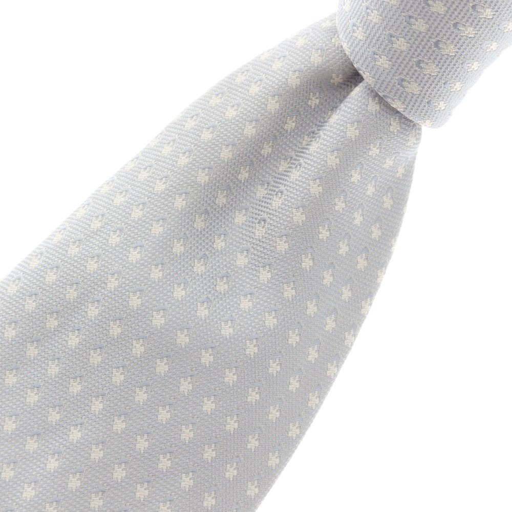 【中古】タイユアタイ TIE YOUR TIE シルク 小紋柄ネクタイ ライトブルーxホワイト【 状態ランクB 】【 メンズ 】 [DPD]