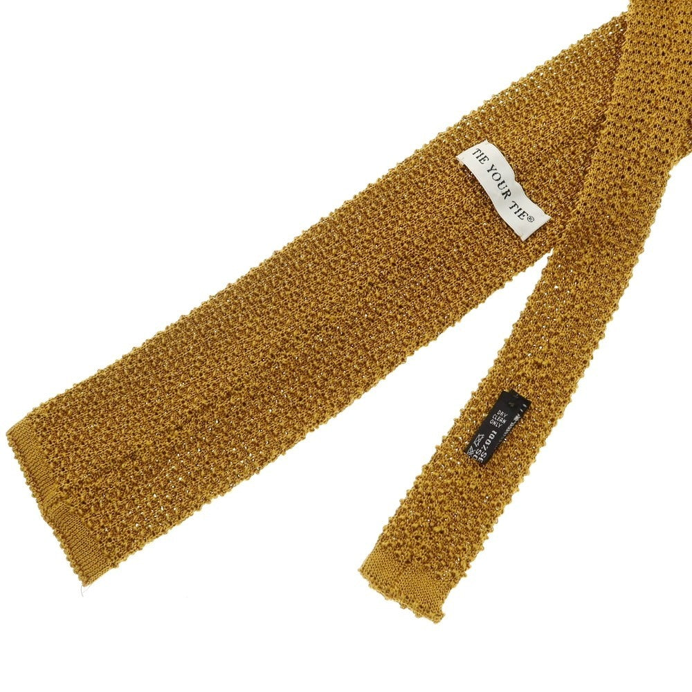 【中古】タイユアタイ TIE YOUR TIE シルク ニットタイ マスタード【サイズ－】【YEL】【S/S/A/W】【状態ランクB】【メンズ】【759184】