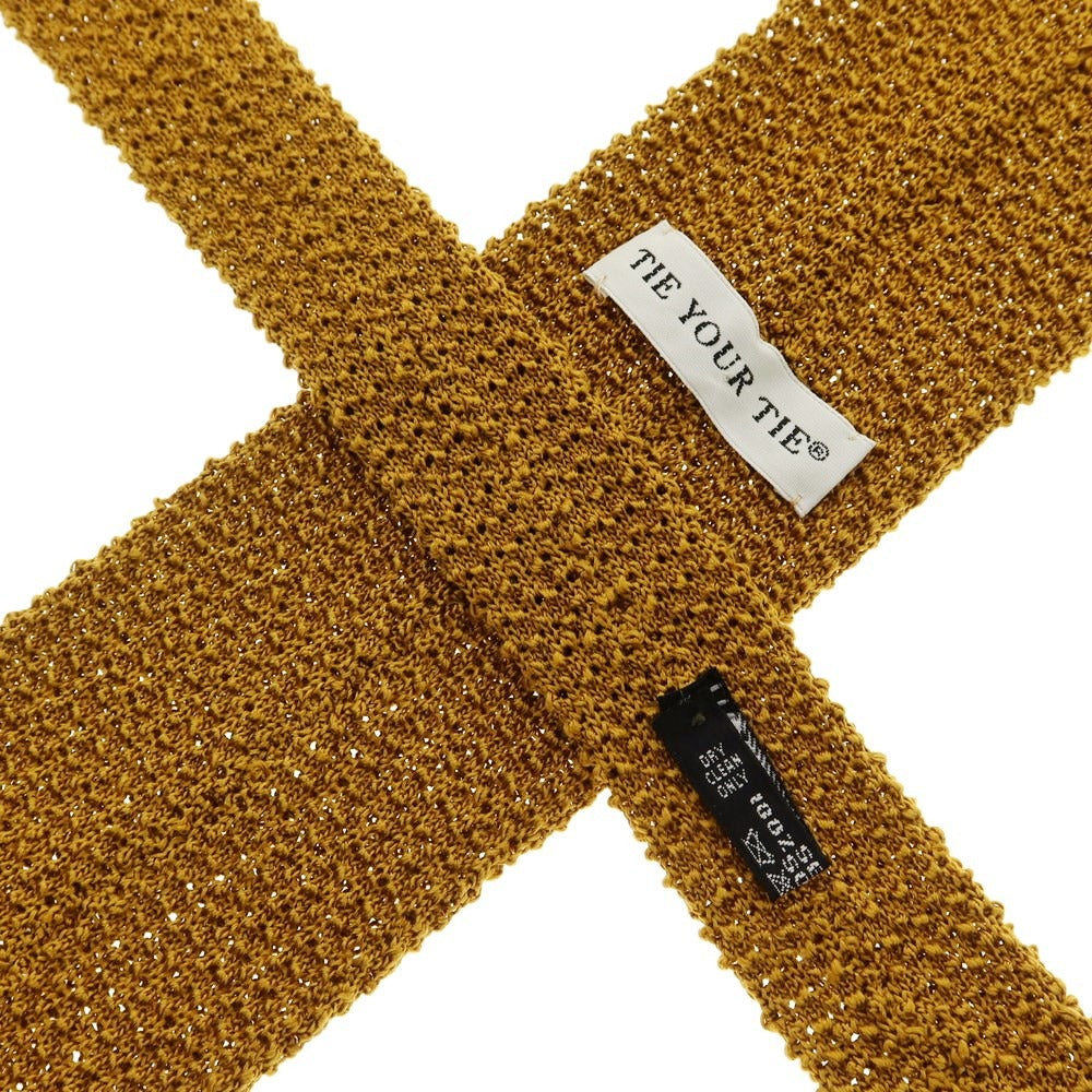 [Used] TIE YOUR TIE Silk Knit Tie Mustard [Size -] [YEL] [S/S/A/W] [Condition Rank B] ​​[Men&