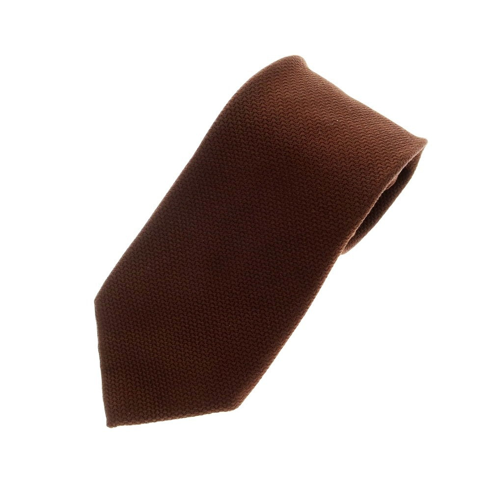 [Used] FRAY 3-fold cotton silk plain tie brown [Size -] [BRW] [S/S/A/W] [Condition Rank B] ​​[Men&