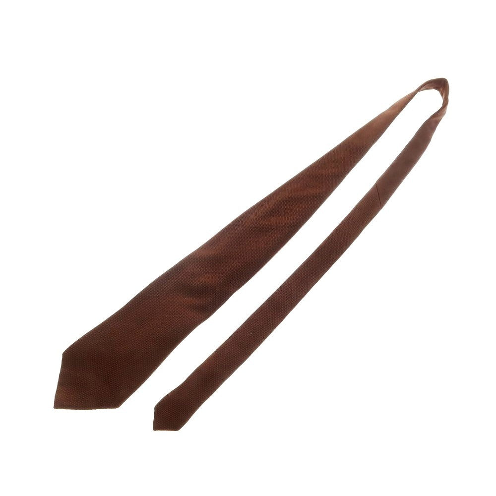 [Used] FRAY 3-fold cotton silk plain tie brown [Size -] [BRW] [S/S/A/W] [Condition Rank B] ​​[Men&