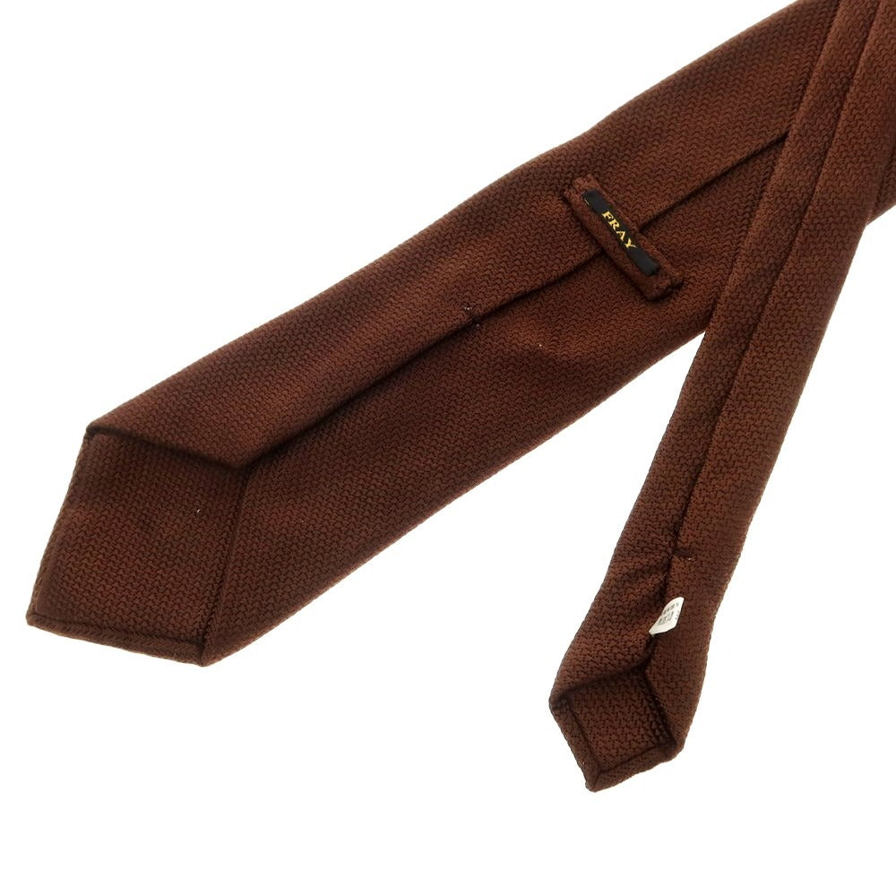 [Used] FRAY 3-fold cotton silk plain tie brown [Size -] [BRW] [S/S/A/W] [Condition Rank B] ​​[Men&