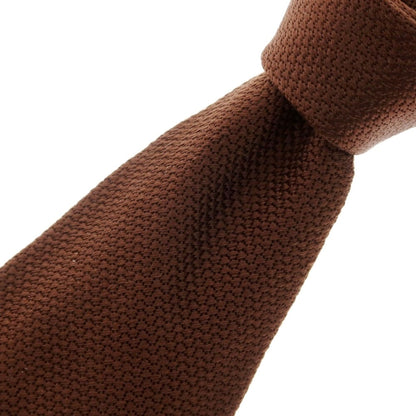 [Used] FRAY 3-fold cotton silk plain tie brown [Size -] [BRW] [S/S/A/W] [Condition Rank B] ​​[Men&